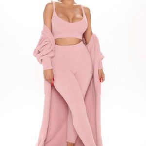 Fashion Nova 3 Piece Cozy Lounge Set